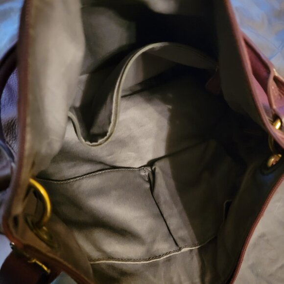 Burgundy Fossil Cross-body satchel - Picture 4 of 16